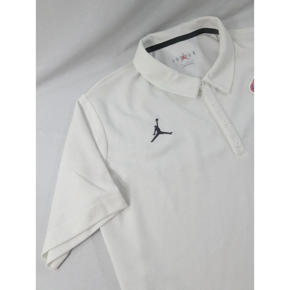 Florida Gators Shirt Polo Mens Medium Heavy Knit White NCAA Basketball Jordan